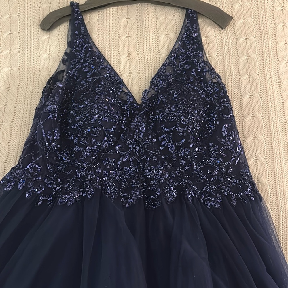 May Queen Couture dress! Navy Blue, Size:18